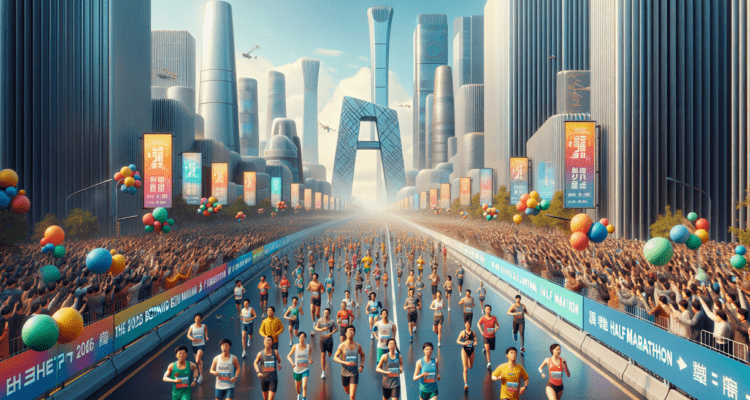 alt_text: Robot humanoid China melompat tinggi dengan latar belakang teknologi era chatGPT.