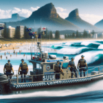 alt_text: Patroli Pantai Selatan Garut siap siaga menjaga keamanan dan bersahabat dengan pengunjung.