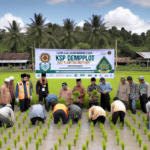 "Pelatihan Demplot KSP: Petani Garut belajar inovasi dengan mesin baru."