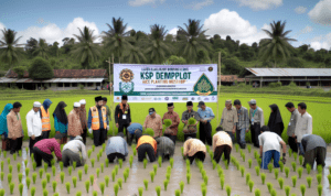 "Pelatihan Demplot KSP: Petani Garut belajar inovasi dengan mesin baru."