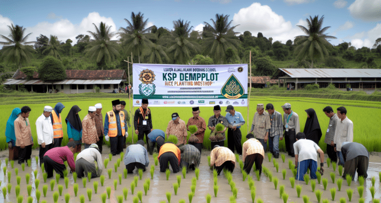 "Pelatihan Demplot KSP: Petani Garut belajar inovasi dengan mesin baru."
