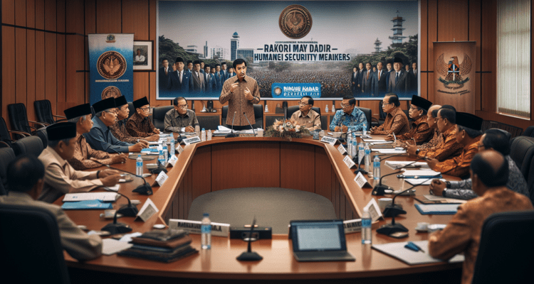 alt_text: "Diskusi aman saat Rakor May Day Garut 2026: Dialog, Damai, dan Aksi."