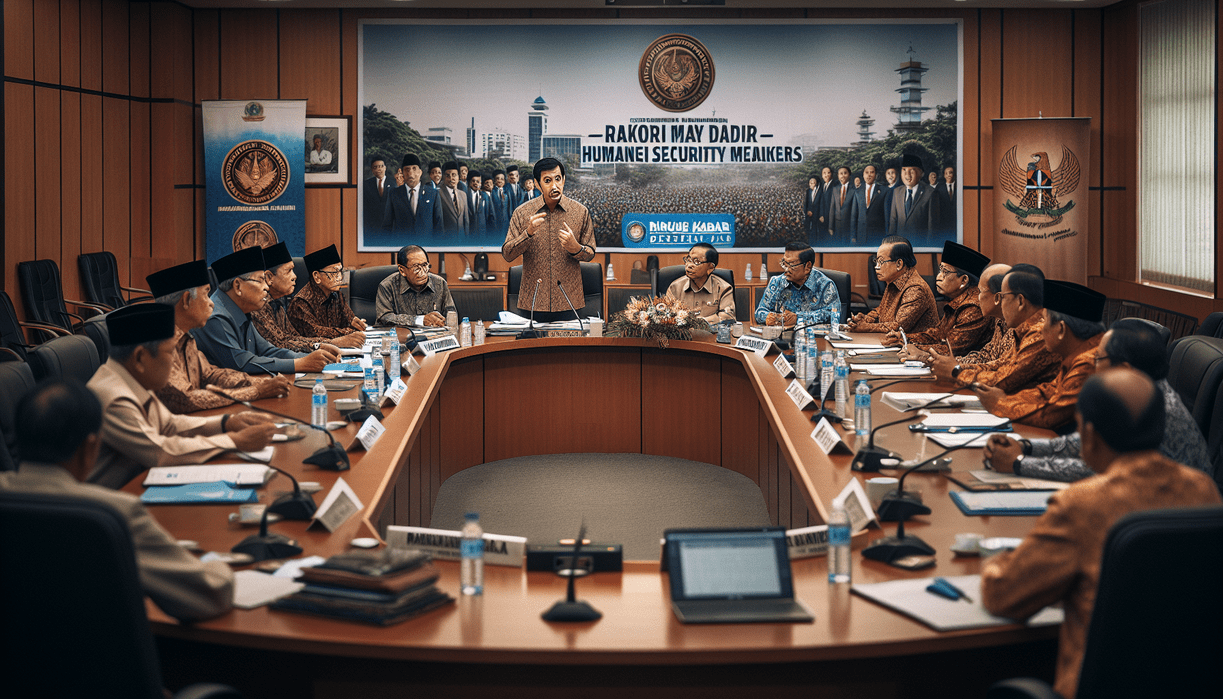 alt_text: "Diskusi aman saat Rakor May Day Garut 2026: Dialog, Damai, dan Aksi."