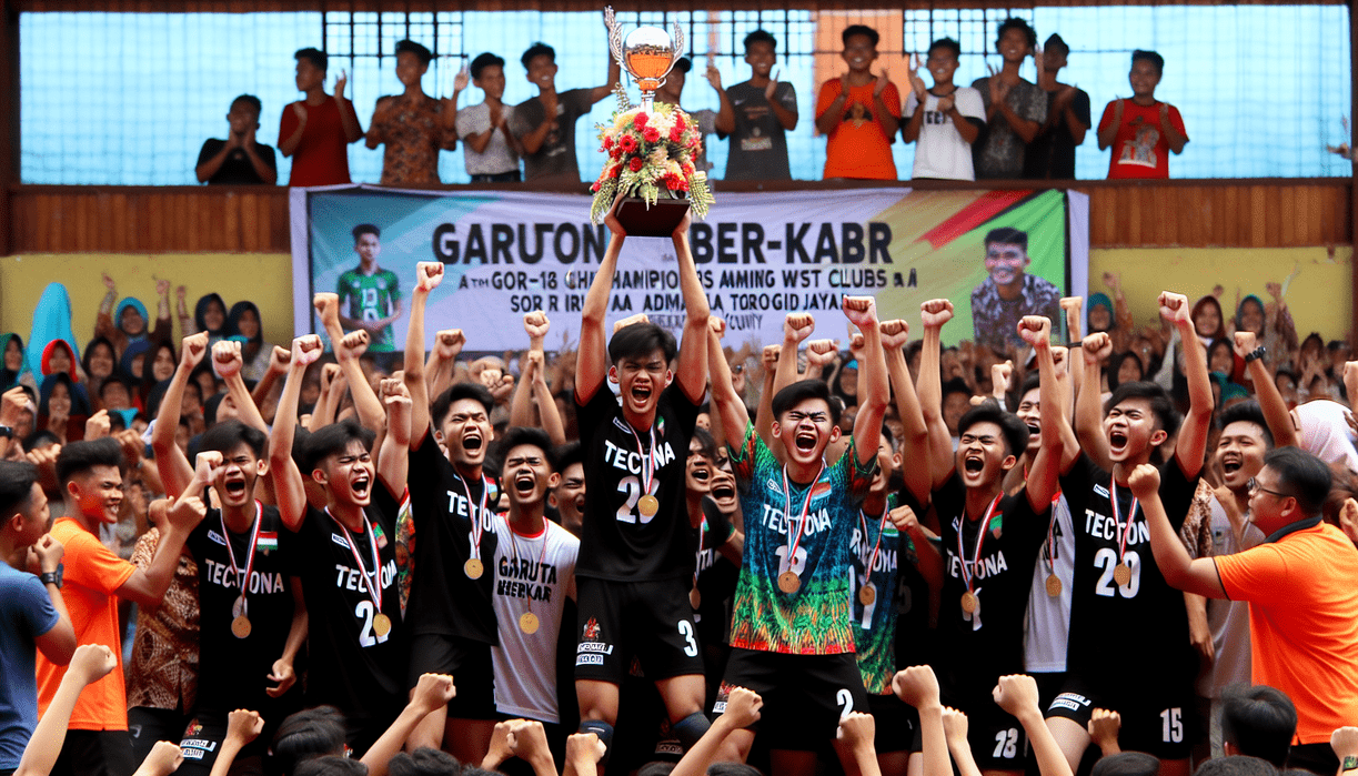 alt_text: Tectona menang Kejurda Voli U-18 Jawa Barat di Garut.