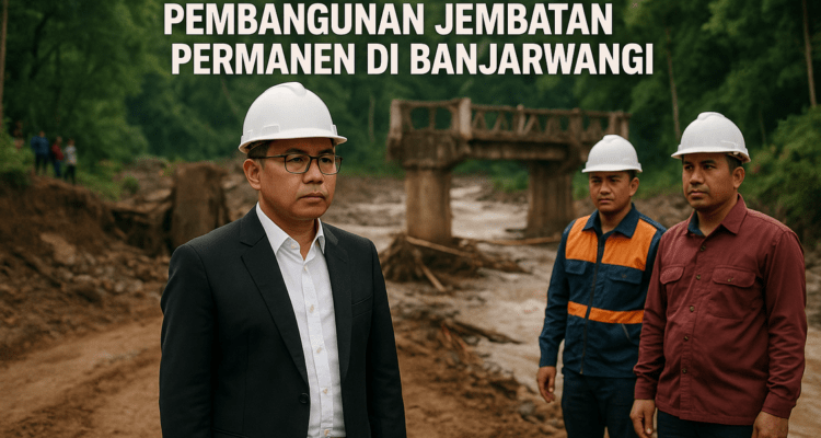 alt_text: Bupati Garut memantau proyek percepatan pembangunan Jembatan Banjarwangi.