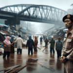 alt_text: Bupati Garut meninjau Lonceng Darurat di Jembatan Banjarwangi yang baru diresmikan.