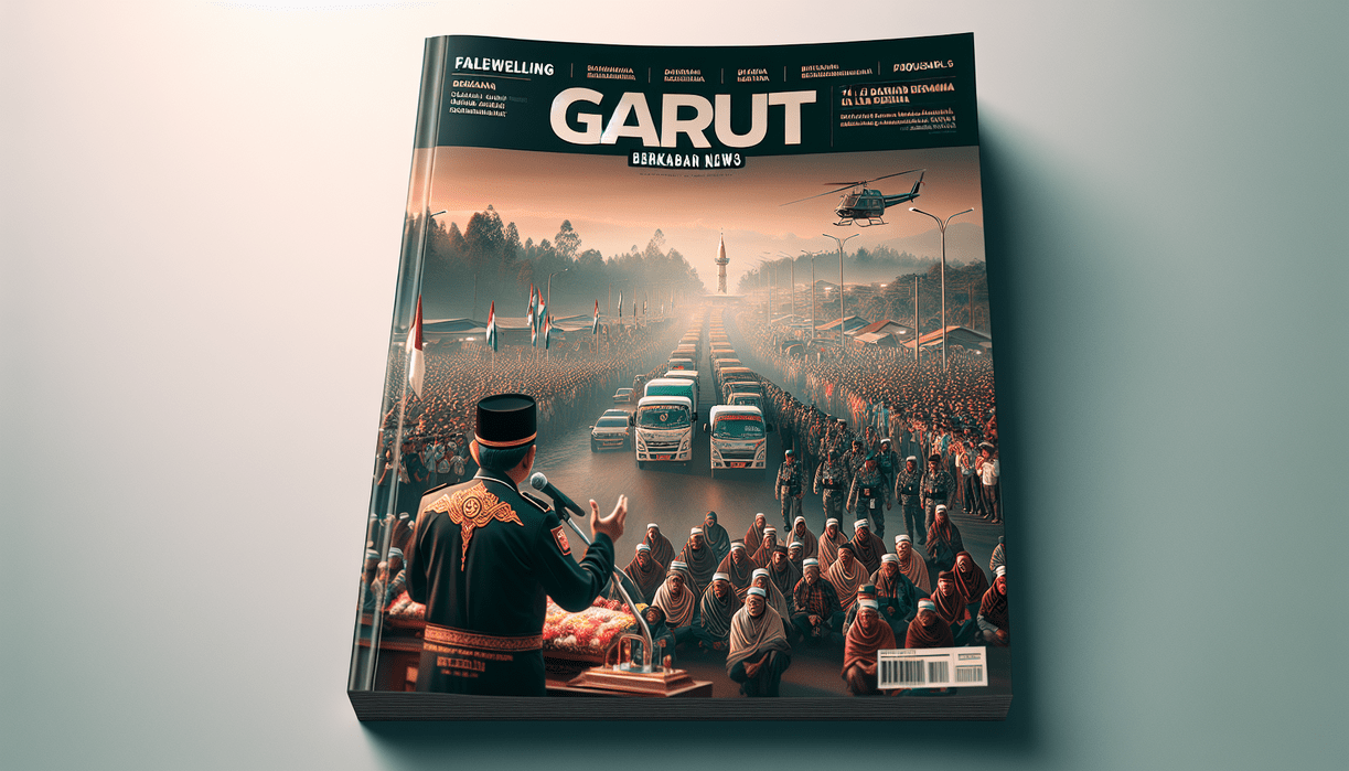 alt_text: Bupati Garut mengantar jemaah haji dengan doa, suasana khusyuk, dan harapan kesehatan.
