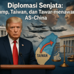 alt_text: Diplomasi senjata Trump mempengaruhi hubungan Taiwan, China, dan Ga dengan ketegangan meningkat.