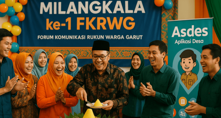 alt_text: Logo FKRWG Garut dan Asdes mewakili inisiatif baru untuk meningkatkan layanan desa.