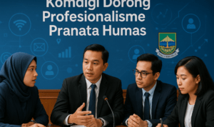 "alt_text": "Poster Komdigi dorong profesionalisme baru Pranata Humas dengan inovasi digital."
