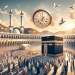 alt_text: Gambar menjelaskan waktu-waktu ibadah haji menurut syariat Islam.