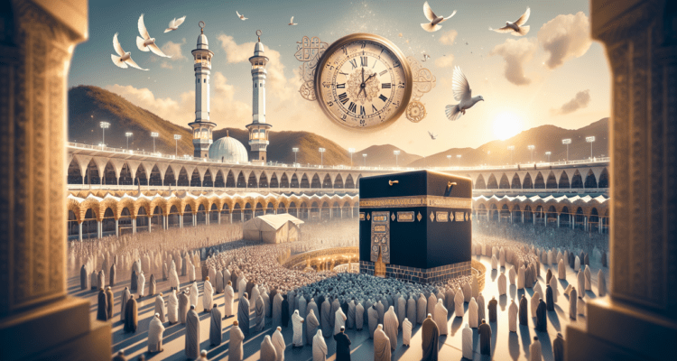 alt_text: Gambar menjelaskan waktu-waktu ibadah haji menurut syariat Islam.