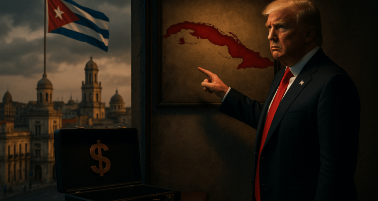 alt_text: Peta menunjukkan ancaman era Perang Dingin dari misil Kuba terhadap Amerika Serikat.
