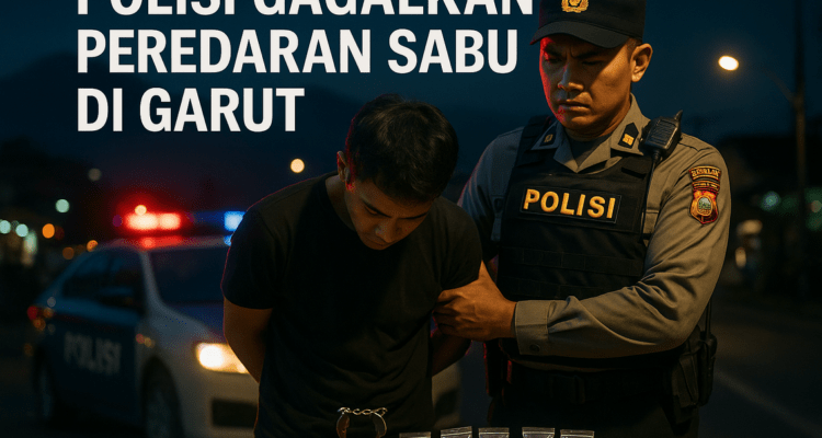 alt_text: Polisi mengungkap jaringan peredaran sabu di Garut, barang bukti dan tersangka diamankan.
