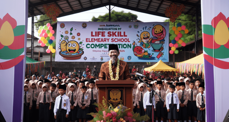 alt_text: Sekda Garut membuka acara Lomba Life Skill siswa SD tahun 2026.