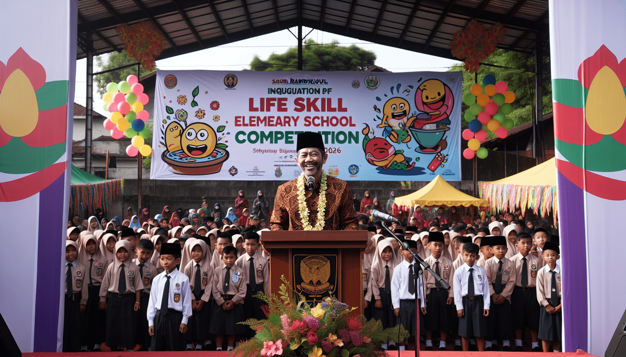 alt_text: Sekda Garut membuka acara Lomba Life Skill siswa SD tahun 2026.