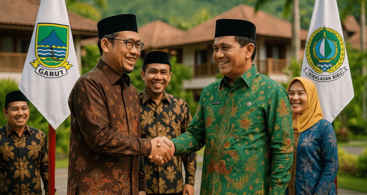 alt_text: Bupati Garut diskusi sinergi strategis dengan pejabat Kepri, bahas kemitraan daerah.