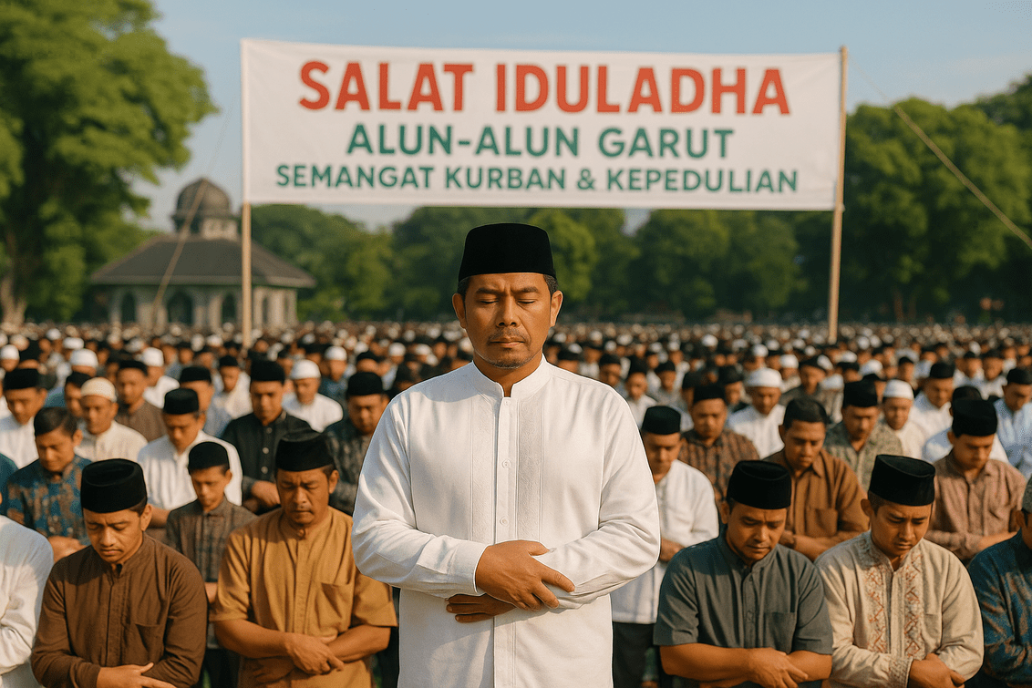 alt_text: Bupati Garut berbagi semangat kurban, mengedepankan kebersamaan dalam acara masyarakat.