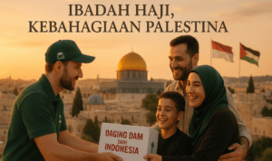 alt_text: "Daging Dam, Solidaritas Haji 2026, dukungan umat Islam untuk Palestina."