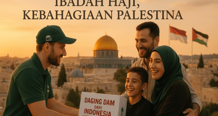 alt_text: "Daging Dam, Solidaritas Haji 2026, dukungan umat Islam untuk Palestina."