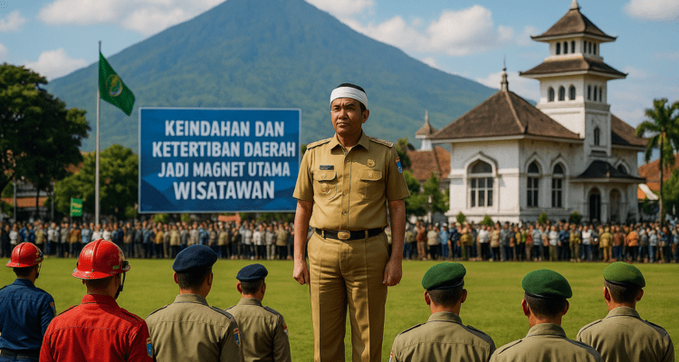 alt_text: Dedi Mulyadi mempresentasikan ide wisata yang tertib dan indah kepada masyarakat.