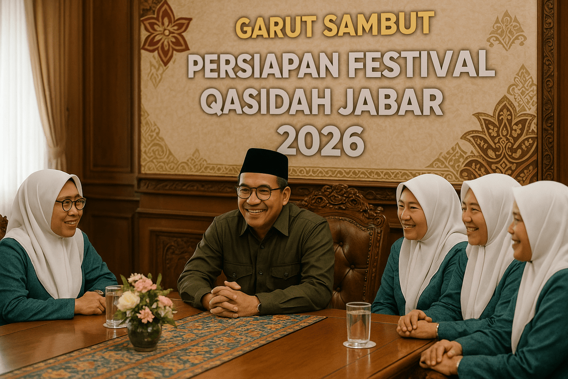 alt_text: Suasana meriah Festival Qasidah Jabar 2026 di Garut, penuh warna dan penampilan budaya.