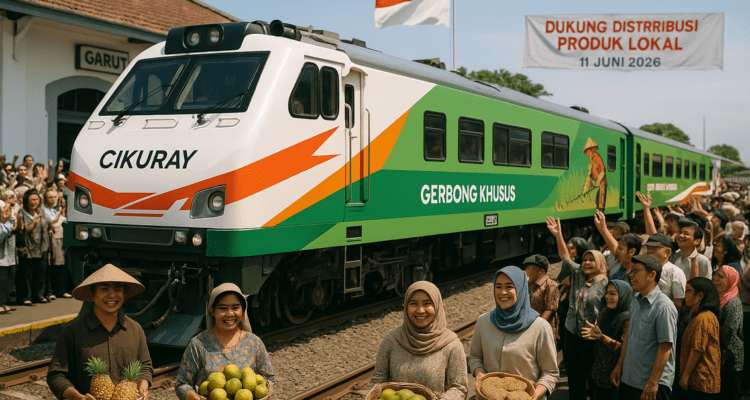 alt_text: KA Cikuray, transportasi baru yang mendukung aktivitas dan mobilitas petani di Garut.