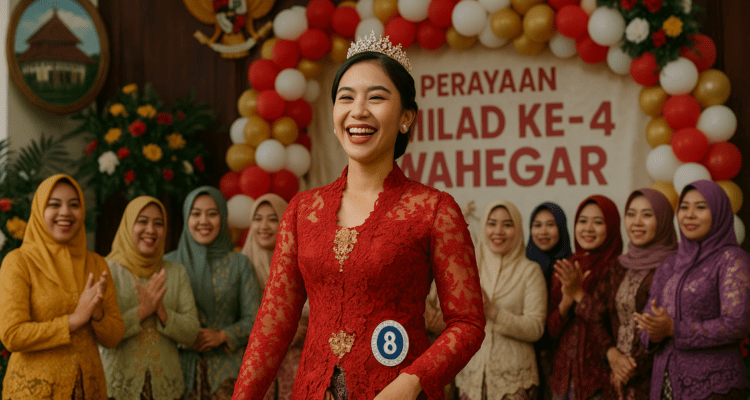alt_text: Perayaan Milad Ke-4 Wahegar, menyoroti kebaya dan peran baru perempuan dalam emansipasi.