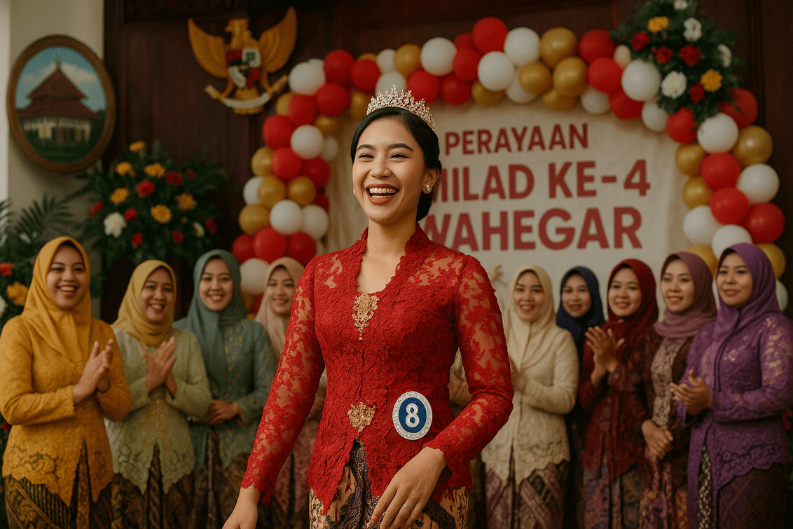 alt_text: Perayaan Milad Ke-4 Wahegar, menyoroti kebaya dan peran baru perempuan dalam emansipasi.