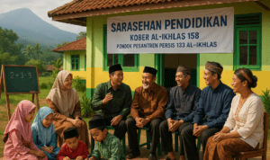 alt_text: Anak-anak bermain ceria di PAUD Pasirwangi yang baru direnovasi, siap menatap masa depan.