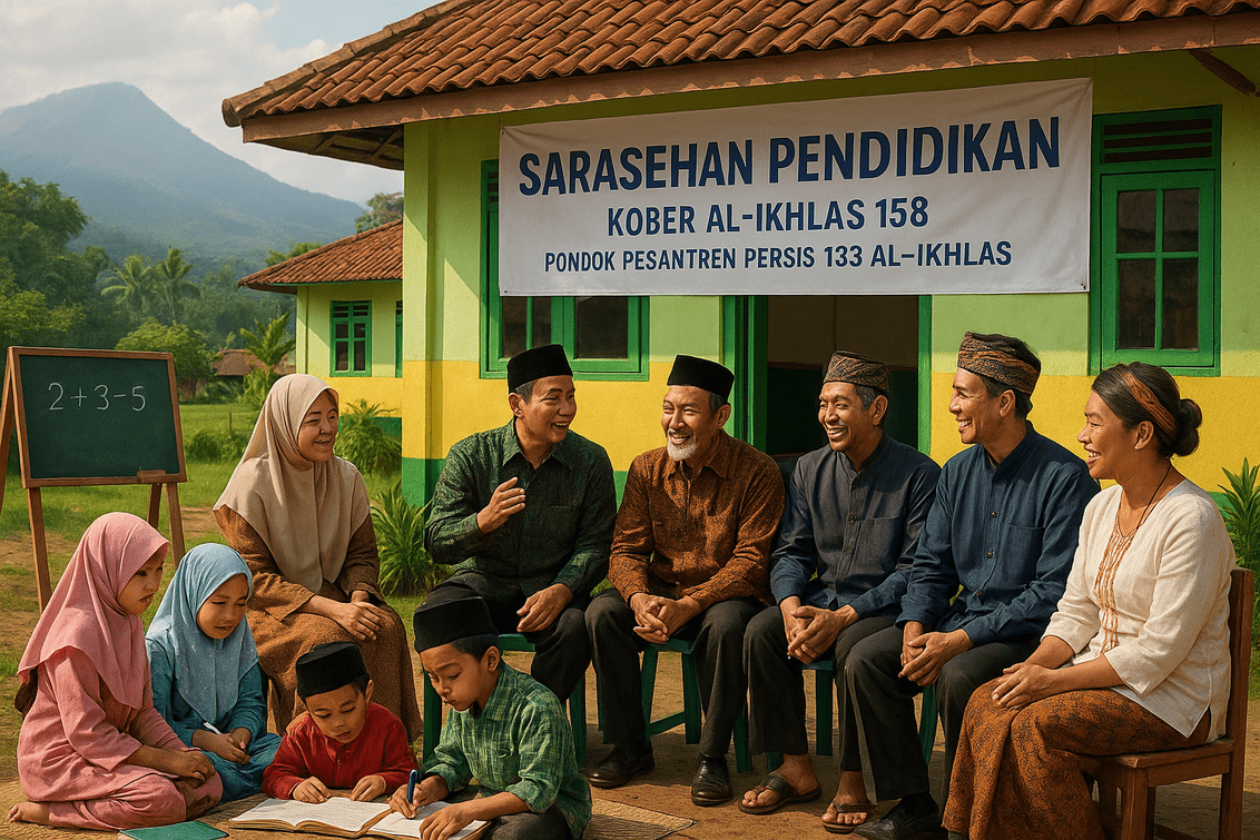 alt_text: Anak-anak bermain ceria di PAUD Pasirwangi yang baru direnovasi, siap menatap masa depan.