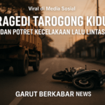 "alt_text": "Kecelakaan Lalu Lintas di Tarogong Kidul dengan kendaraan rusak dan kerumunan di lokasi kejadian."