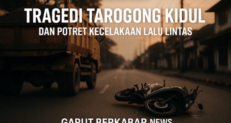 "alt_text": "Kecelakaan Lalu Lintas di Tarogong Kidul dengan kendaraan rusak dan kerumunan di lokasi kejadian."