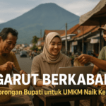 "alt_text": "UMKM Garut berkembang dengan ekosistem berkelanjutan, naik kelas mendukung ekonomi lokal."