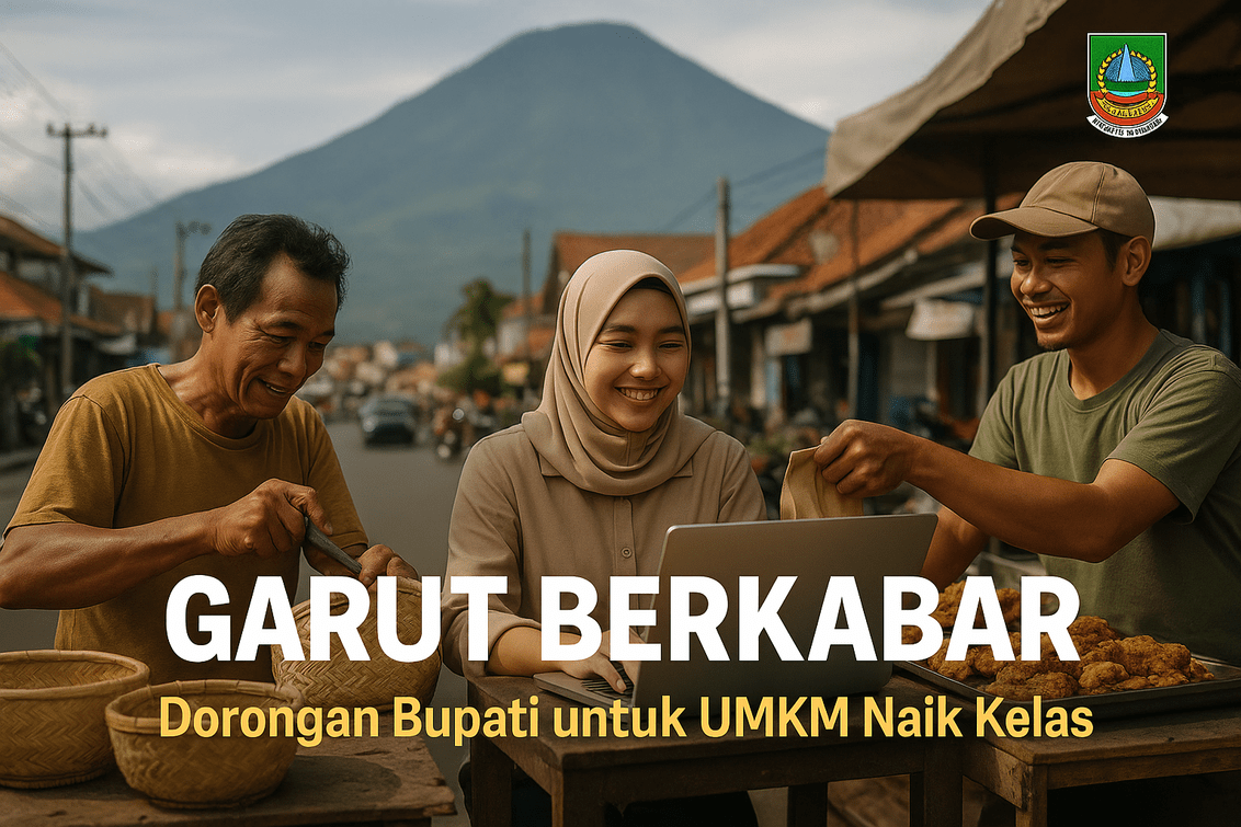 "alt_text": "UMKM Garut berkembang dengan ekosistem berkelanjutan, naik kelas mendukung ekonomi lokal."