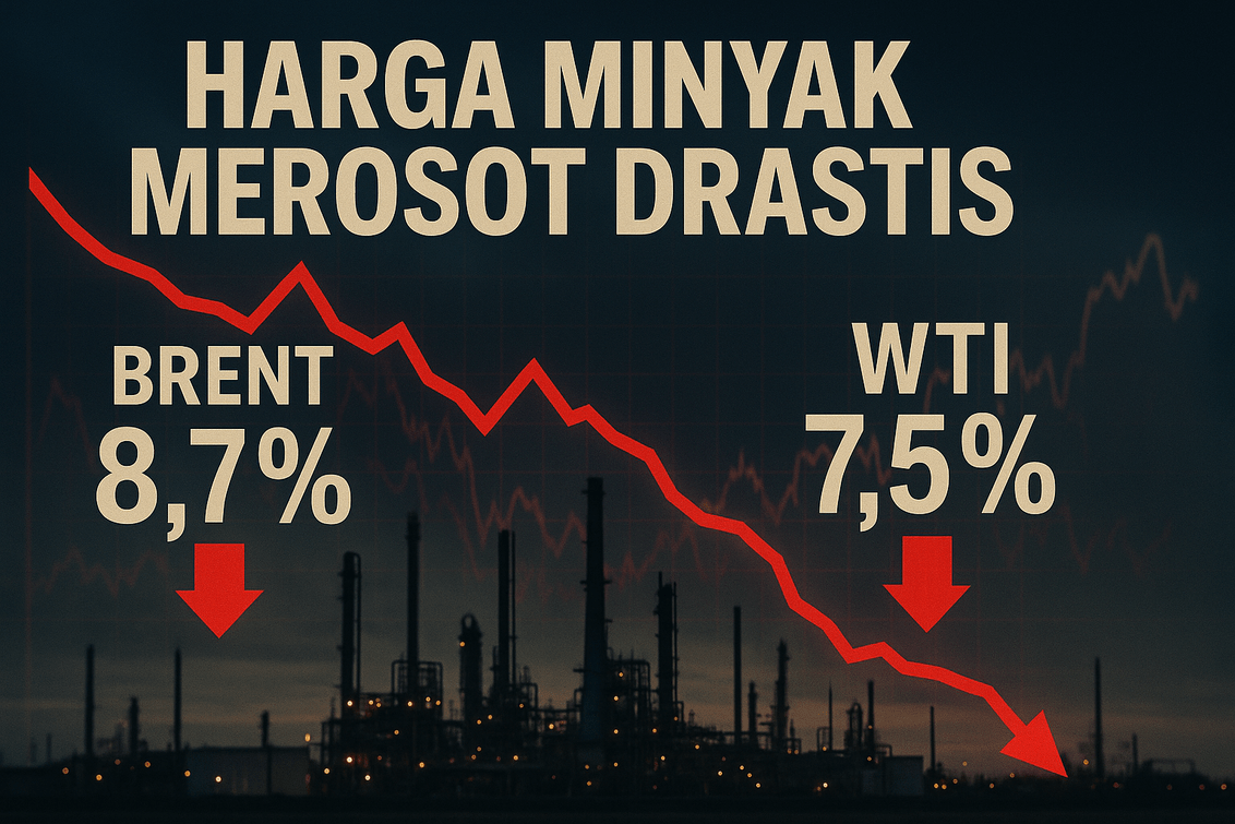 Harga minyak dunia jatuh, indikasi perubahan besar ekonomi global.
