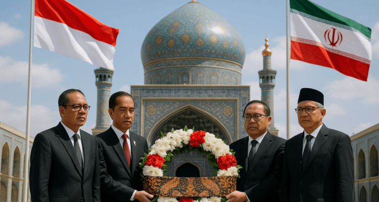 alt_text: Ziarah ke makam Ali Khamenei oleh pejabat Indonesia memperkuat hubungan strategis.