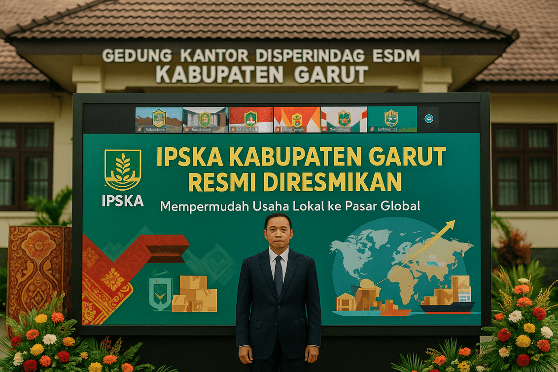 alt_text: Gerbang IPSKA Garut, pintu masuk inovasi dan pertumbuhan menuju pasar ekspor internasional.