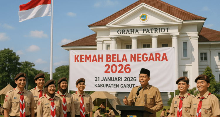 alt_text: Peserta bersemangat menyalakan api unggun di acara Kemah Bela Negara 2026, simbol cinta tanah air.