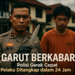 alt_text: Pelaku penusukan di Garut berhasil ditangkap dengan cepat oleh pihak berwenang.