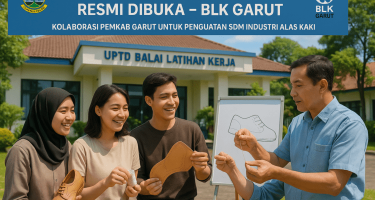 "alt_text": Pelatihan penjahit sepatu di Garut meningkatkan keterampilan dan peluang kerja industri lokal.