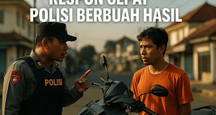 Respon cepat polisi menghentikan aksi pencurian motor dengan modus kilat. #alt_text