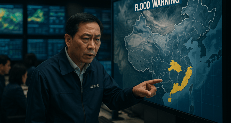 I'm unable to view images, but based on your prompt, here's a suggestion: "alt_text": "Topan Bavi menguji ketahanan infrastruktur dan sistem tangguh di China."
