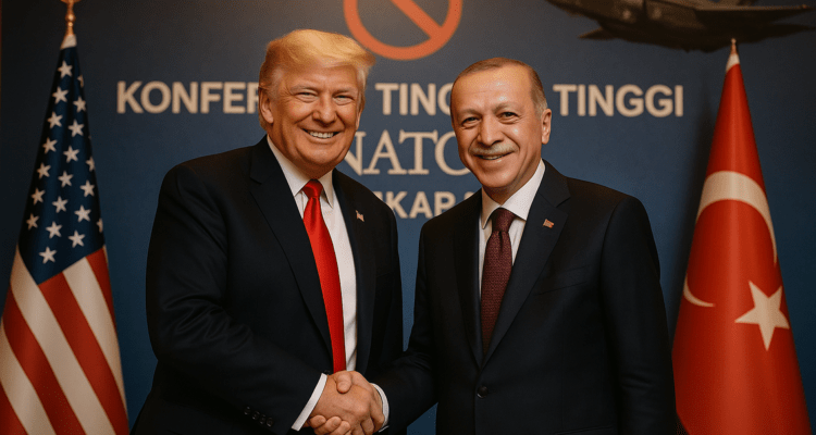 "alt_text": "Trump dan Erdogan dalam diskusi, membentuk dinamika baru geopolitik dunia."