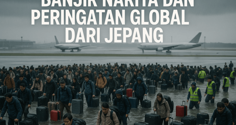 Banjir di Narita jadi peringatan global; pentingnya penanganan iklim lebih serius dari Jepang.
