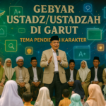 Gebyar Ustadz/Ustadzah di Garut dengan pertunjukan Lompatan Karakter meriah dan edukatif.