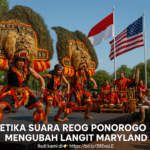 Reog tampil megah di langit Maryland, memukau penonton dengan suara dan tariannya yang menawan.