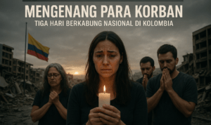 Kolombia berkabung pasca gempa dahsyat; suasana duka menyelimuti seluruh negeri.