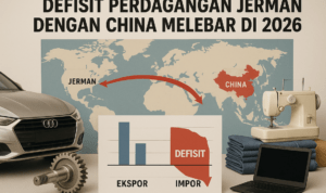 Neraca dagang Jerman–China alami tekanan, defisit meningkat, potensi ekonomi terganggu.