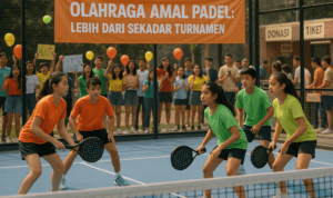 Pelajar gelar turnamen padel amal, dukung pasien kanker dengan semangat bermain dan berbagi.